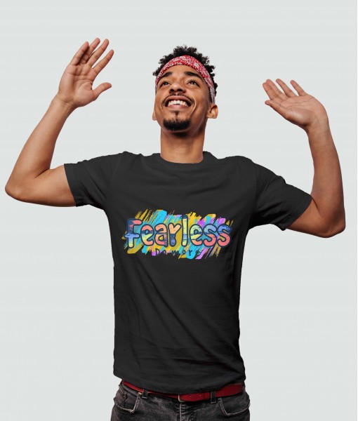 Мъжка тениска с щампа Текст и надписи Fearless do more - TShirtArtShop.com